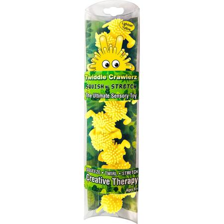 Twiddle Crawlerz - Squish n Stretch - Lightnin Yellow - Fidget Toy