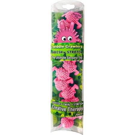 Twiddle Crawlerz - Squish n Stretch - RockStar Pink - Fidget Toy