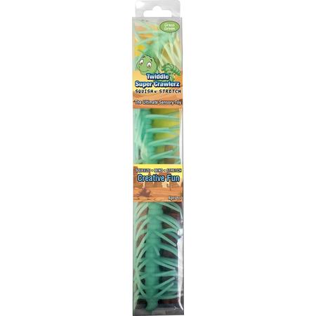 Twiddle Super Crawlerz - Squish n Stretch - Grass Green - Fidget Toy