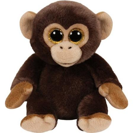 Pluche Ty Beanie bruine aap/apen knuffel Banana 33 cm speelgoed - Apen bosdieren knuffels - Speelgoed voor kinderen