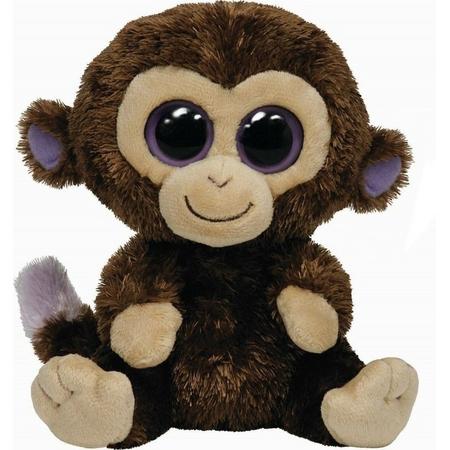Pluche Ty Beanie bruine aap/apen knuffel Coconut 24 cm speelgoed - Apen bosdieren knuffels - Speelgoed voor kinderen