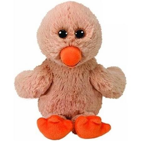 Pluche Ty Beanie bruine eend/eenden knuffel Debbie 20 cm speelgoed - Eenden waterdieren knuffels - Speelgoed voor kinderen