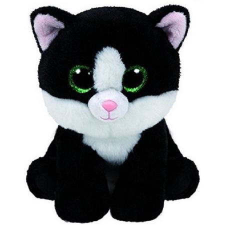 Ty Beanie Ava pluche kat/poes knuffel 24 cm - Katten/poezen huisdieren knuffels - Speelgoed voor kinderen