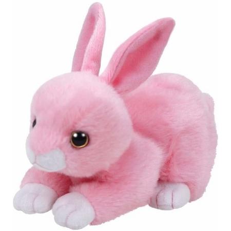 Pluche knuffel roze konijn/haas Ty Beanie Walker 15 cm - knuffeldier