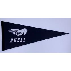 Buell - Buell Motorcycles - Buell motors - Harley - Motoren- Motors - Vaantje - Amerikaans - Usa motors - VS motoren - Verenigde Staten - Sportvaantje - Wimpel - Vlag - Pennant -  31*72 cm - Zwart logo