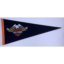 Harley Davidson Motorcycles - Harley motors - Harley Davidson - Harley - Motoren- Motors - Vaantje - Amerikaans - Usa motors - VS motoren - Verenigde Staten - Sportvaantje - Wimpel - Vlag - Pennant -  31*72 cm - Zwart logo