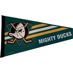 USArticlesEU - Anaheim Mighty Ducks - NHL - Vintage - Vaantje - Ijshockey - Hockey - Ice Hockey -  Sportvaantje - Pennant - Wimpel - Vlag - Groen/Wit/Geel - 31 x 72 cm