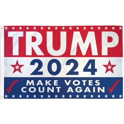 USArticlesEU - Donald Trump Vlag - Trump Vlag - Trump 2024 - Trump 2020 - Verkiezingen vlag - Amerika vlag - US vlag- USA Vlag - Trump vlag Blauw - Votes count vlag - 150 x 90 cm