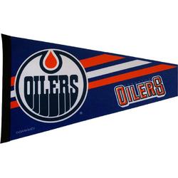 USArticlesEU - Edmonton Oilers - Canada - NHL - Vaantje - Ijshockey - Hockey - Ice Hockey -  Sportvaantje - Pennant - Wimpel - Vlag - Blauw/Oranje/Wit - 31 x 72 cm