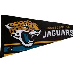USArticlesEU - Jacksonville Jaguars  - NFL - Vaantje - Wimpel - Vlag - American Football - Sportvaantje - Pennant - Zwart/Wit - 31 x 72 cm