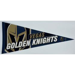USArticlesEU - Las Vegas Golden Knights - NHL - Vaantje - Ijshockey - Hockey - Ice Hockey - Sportvaantje - Pennant - Wimpel - Vlag - 31 x 72 cm - big logo knights - Goud - groen - Wit