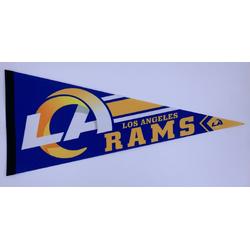 USArticlesEU - Los Angeles Rams  - LA - NFL - Vaantje - Wimpel - Vlag - American Football - Sportvaantje - Pennant - Blauw/Geel - 31 x 72 cm - Nieuw logo