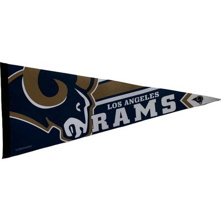 USArticlesEU - Los Angeles Rams  - LA - NFL - Vaantje - Wimpel - Vlag - American Football - Sportvaantje - Pennant - Blauw/Geel - 31 x 72 cm