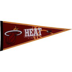 USArticlesEU - Miami Heat - NBA - Vaantje - Basketball - James Wade - Sportvaantje - Pennant - Wimpel - Vlag - Rood/Geel - 31 x 72 cm