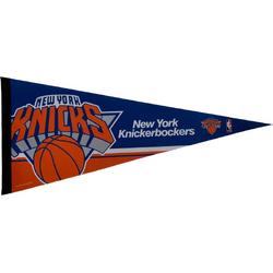 USArticlesEU - New York Knickerbockers - Knicks - NBA - Vaantje - Basketball - Sportvaantje - Pennant - Wimpel - Vlag - Blauw/Oranje/Wit - 31 x 72 cm