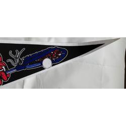 USArticlesEU - Philadelphia Wings - Lacrosse - Vaantje -  Sportvaantje - Wimpel - Vlag - Pennant - Zwart/rood - 31 x 72 cm