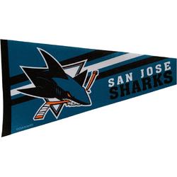 USArticlesEU - San Jose Sharks - Californie - NHL - Vaantje - Ijshockey - Hockey - Ice Hockey -  Sportvaantje - Pennant - Wimpel - Vlag - Groen/Zwart/Wit - 31 x 72 cm