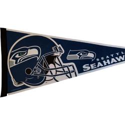 USArticlesEU - Seattle Seahawks - Helm - NFL - Vaantje - American Football - Sportvaantje - Pennant - Wimpel - Vlag - Groen/Blauw/Wit/Grijs - 31 x 72 cm