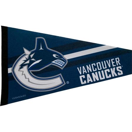 USArticlesEU - Vancouver Canucks - Canada - NHL - Vaantje - Ijshockey - Hockey - Ice Hockey -  Sportvaantje - Pennant - Wimpel - Vlag - Blauw/Wit - 31 x 72 cm