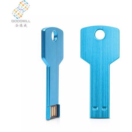 USB 2.0 Geheugenstick - USB Sleutel Memory Stick - Sleutelhanger - Voor De Windows PC & Apple Mac - 32GB KLEUR: LICHT BLAUW
