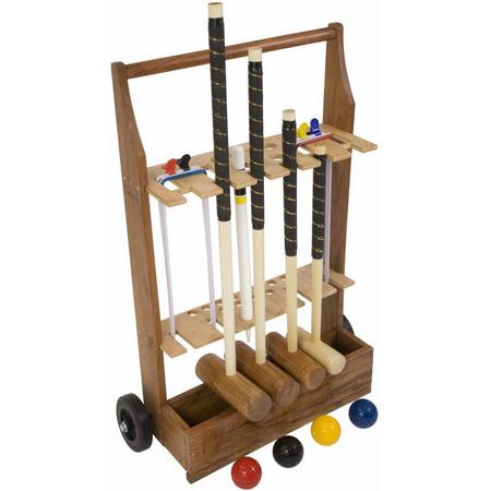 Familie Croquet set, 4-persoons-Trolley