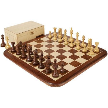 Uber Armoured Chess Schaakstukken uit Sheesham en Buxushout-Top-Kwaliteit