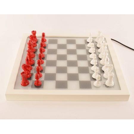 Ultra-luxe schaakspel van Purling-Classic Red vs Shadow Black