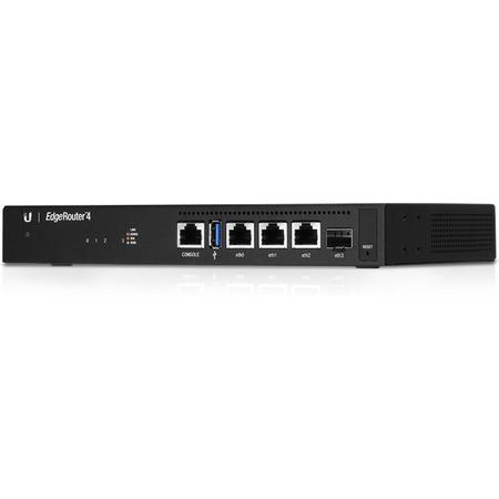 Ubiquiti Networks EdgeRouter 4 bedrade router Ethernet LAN Zwart