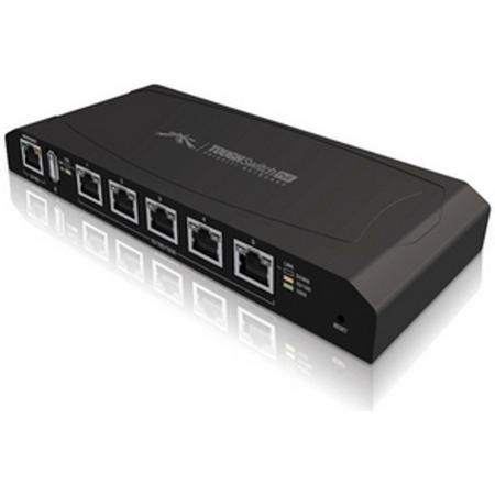 Ubiquiti Networks TS-5-POE Gigabit Ethernet (10/100/1000) Power over Ethernet (PoE) Zwart netwerk-switch
