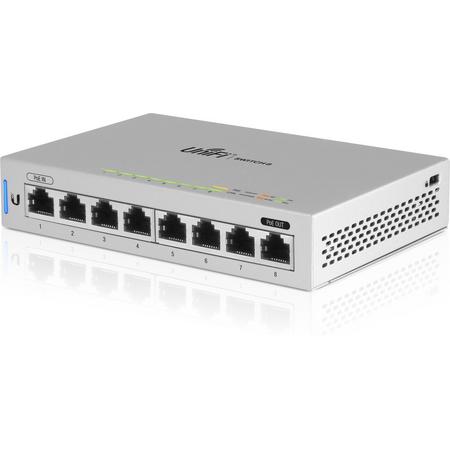 Ubiquiti Networks UniFi 5 x Switch 8 Managed network switch Gigabit Ethernet (10/100/1000) Power over Ethernet (PoE) Grijs