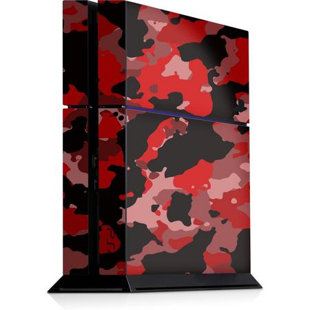 Playstation 4 Console Skin Camouflage Rood