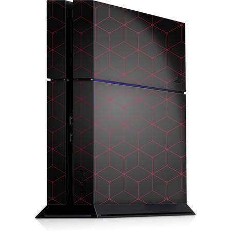 Playstation 4 Console Skin Hexagon Rood