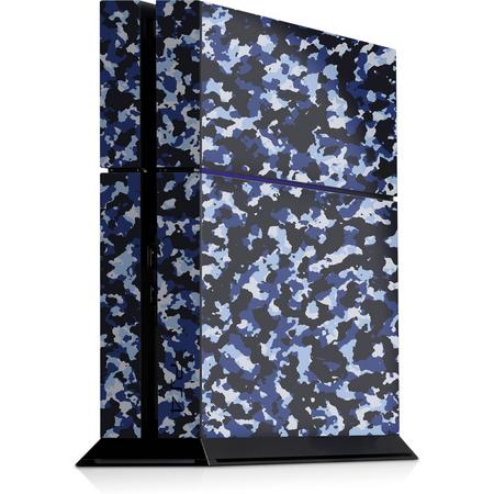 Playstation 4 Console Sticker Camouflage Patroon Blauw-PS4 Skin