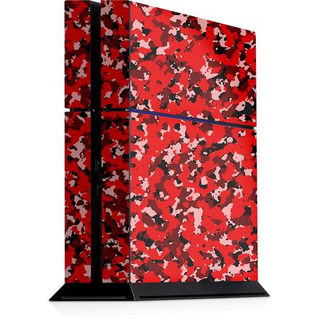 Playstation 4 Console Sticker Camouflage Rood-PS4 Skin