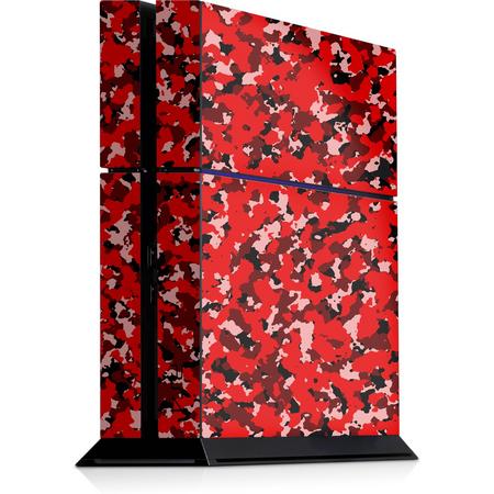 Playstation 4 Console Sticker Camouflage Rood-PS4 Skin