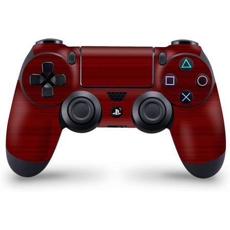 Playstation 4 Controller Skin Brushed Rood- PS4 Controller Sticker