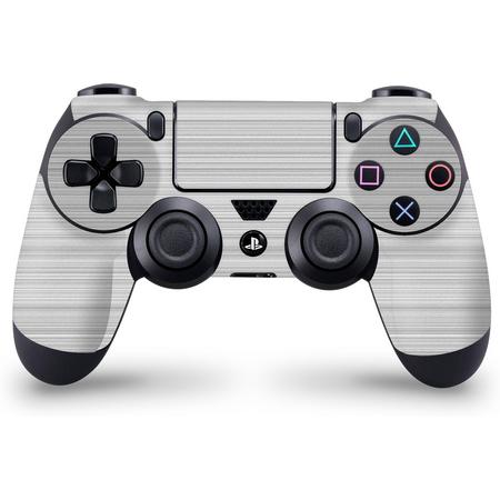 Playstation 4 Controller Skin Brushed Wit- PS4 Controller Sticker