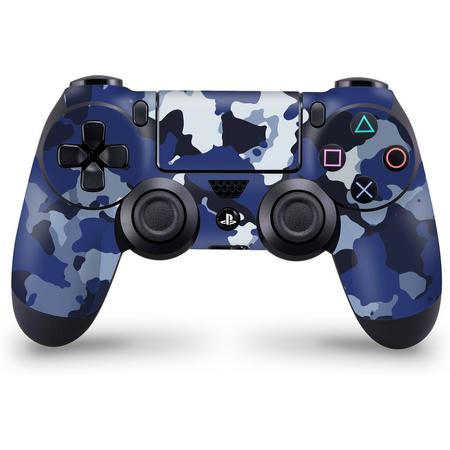 Playstation 4 Controller Skin Camouflage Blauw- PS4 Controller Sticker