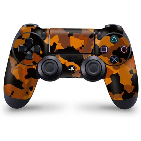 Playstation 4 Controller Skin Camouflage Oranje- PS4 Controller Sticker
