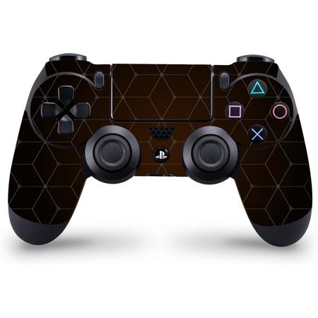 Playstation 4 Controller Skin Grijs Hexagon- PS4 Controller Sticker