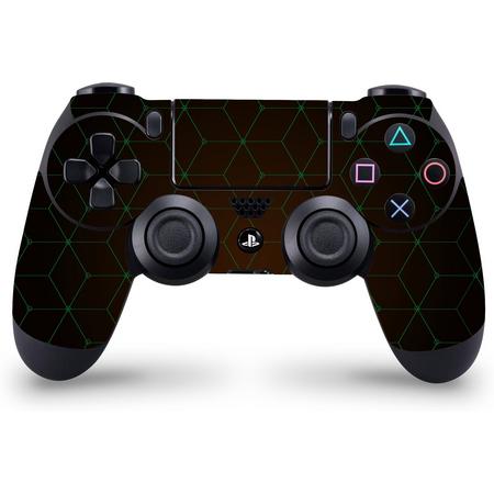 Playstation 4 Controller Skin Hexagon Groen- PS4 Controller Sticker