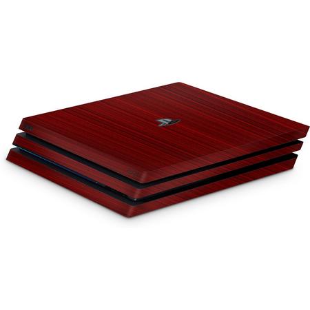 Playstation 4 Pro Console Skin Brushed Rood