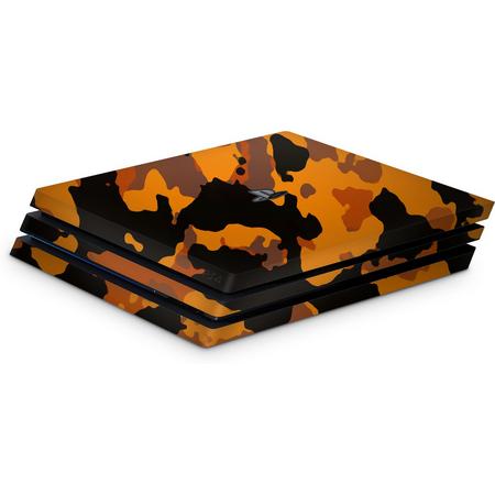 Playstation 4 Pro Console Skin Camouflage Oranje