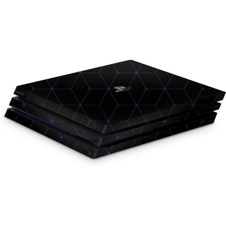 Playstation 4 Pro Console Skin Hexagon Blauw