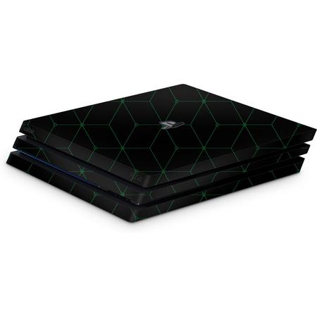 Playstation 4 Pro Console Skin Hexagon Groen