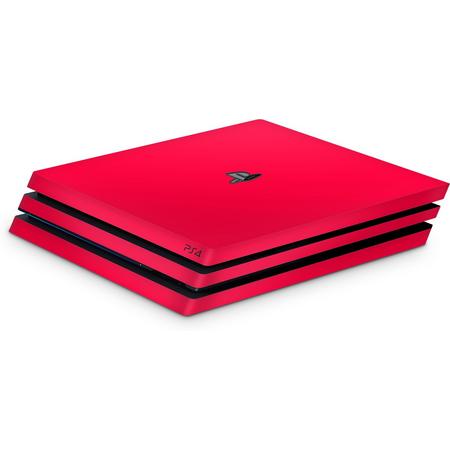 Playstation 4 Pro Console Skin Rood