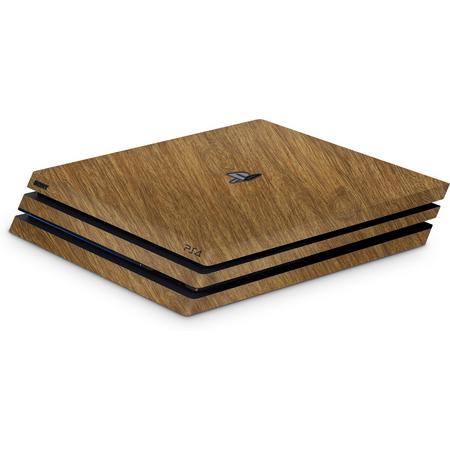 Playstation 4 Pro Console Skin Wood Bruin