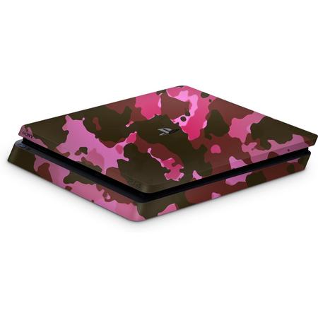 Playstation 4 Slim Console Skin Camouflage Roze-PS4 Slim Sticker
