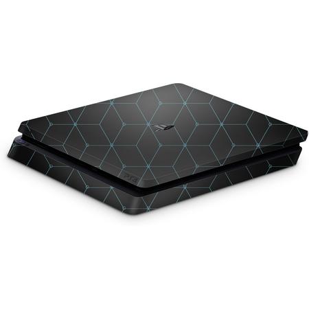 Playstation 4 Slim Console Skin Hexagon LichtBlauw