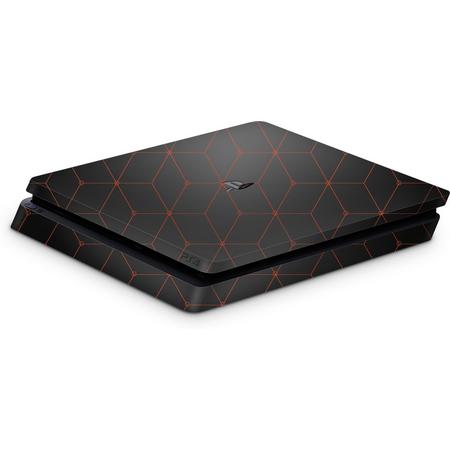 Playstation 4 Slim Console Skin Hexagon Oranje